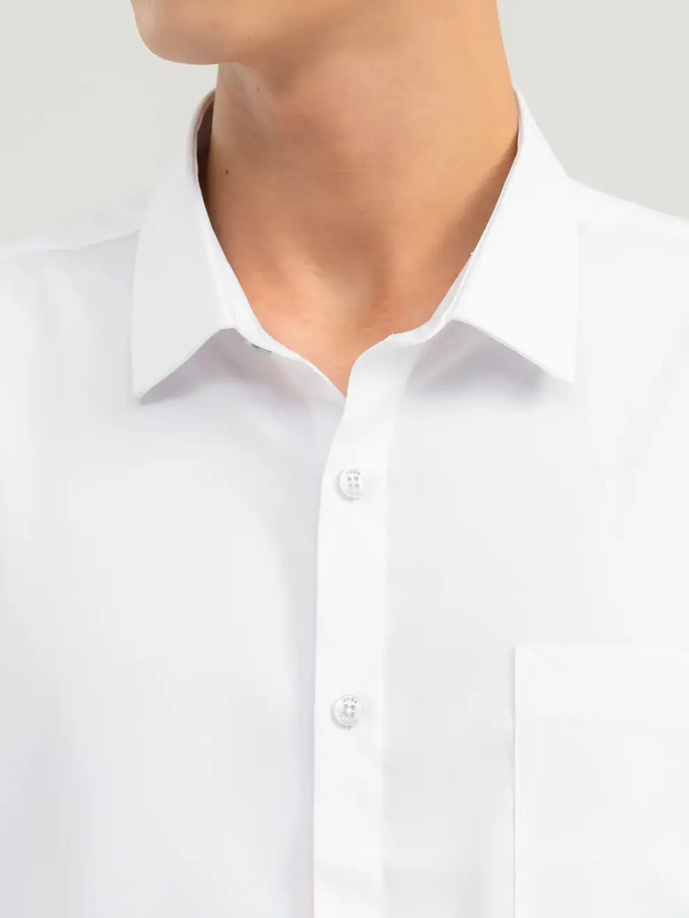 Sơ Mi Cộc Tay Nam Nano Kháng Khuẩn - Trắng - M