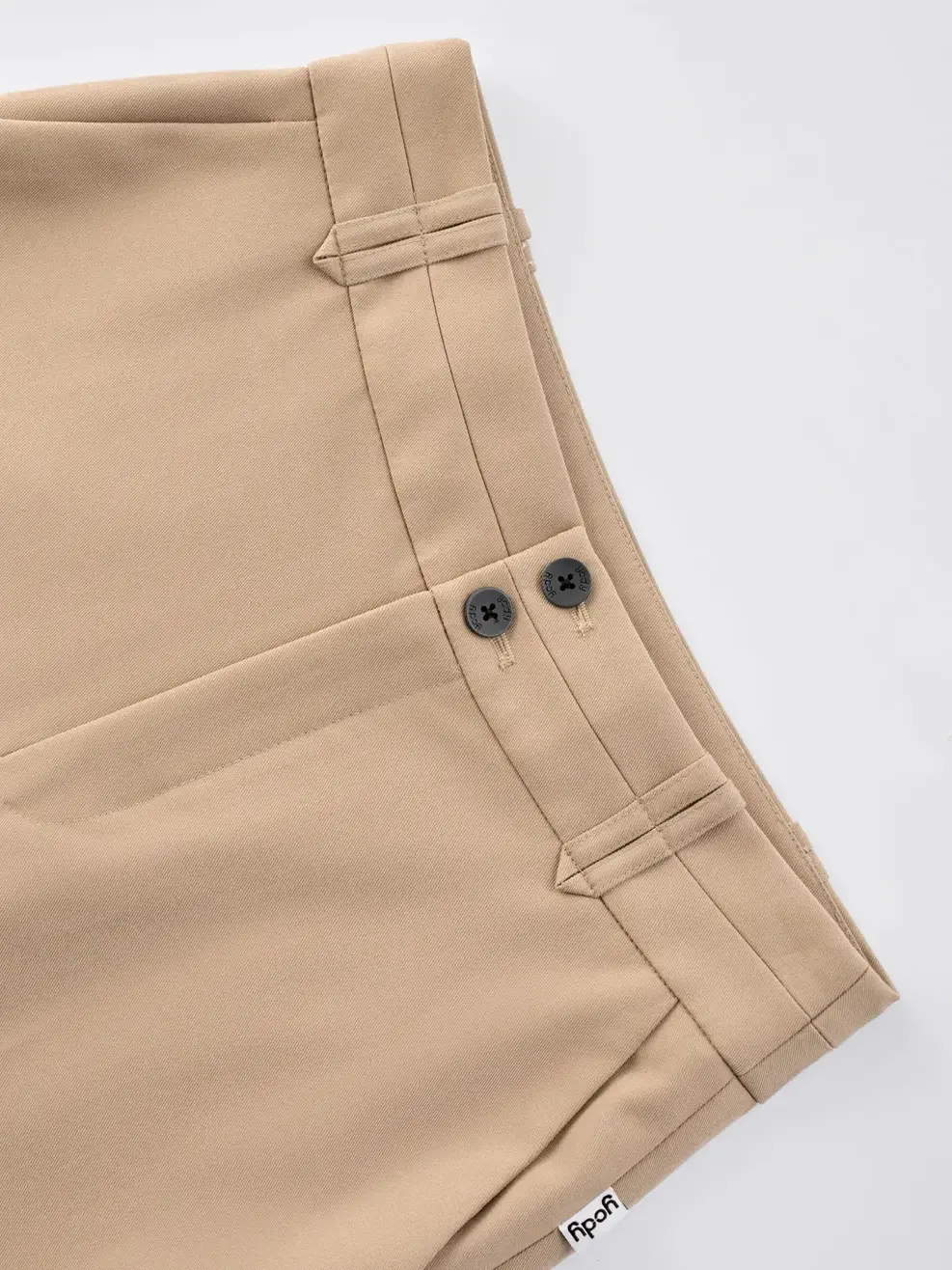 Quần Tây Nữ Cạp Kép Đỉa Trang Trí - Nâu be - M