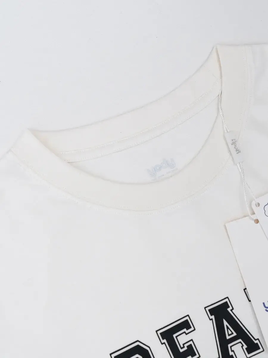 T-shirt Unisex In Chữ Cotton Usa - Trắng 1 - M