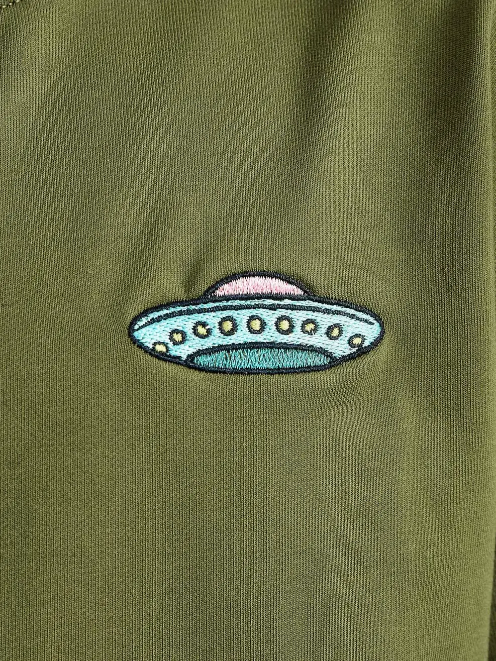 Bộ đồ kid thêu đĩa bay - Xanh rêu - 8