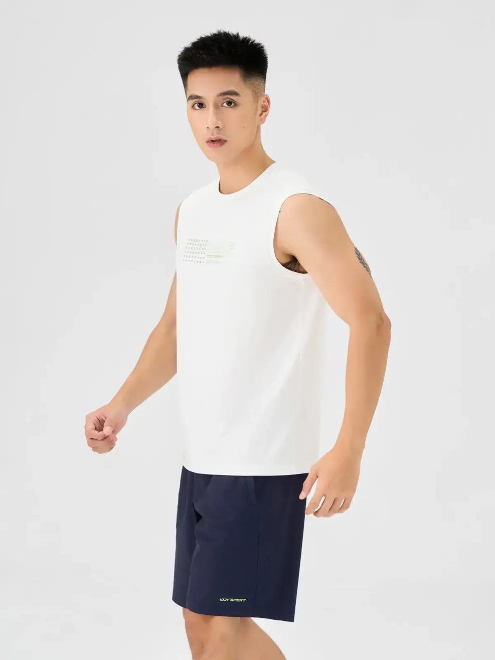 Bộ Đồ Nam Ba Lỗ - Trắng Navy - M