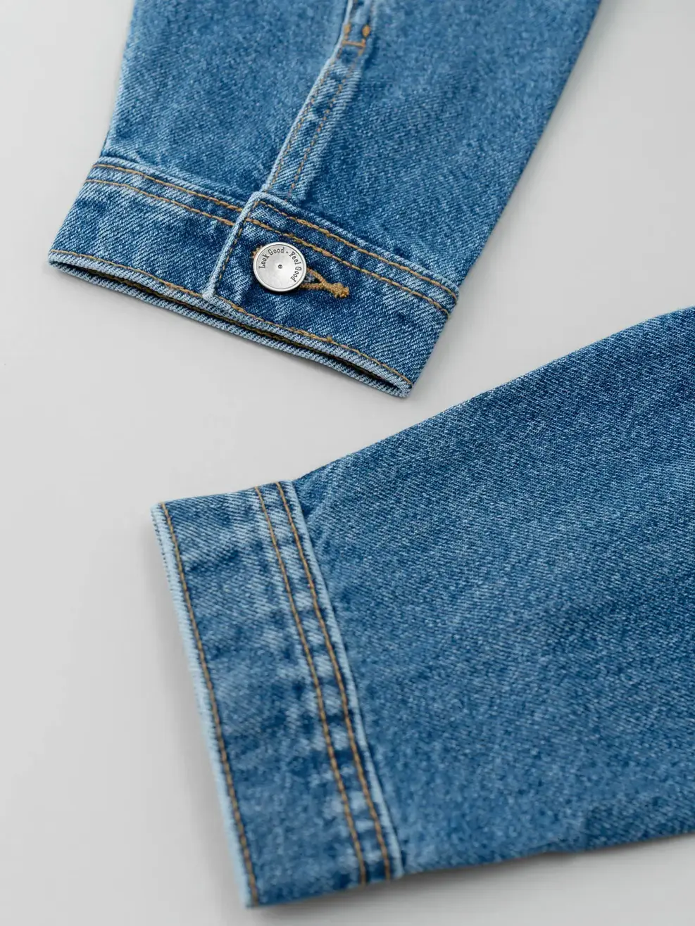 Áo Khoác Jeans Nữ Crop Cơ Bản - xanh trung - S