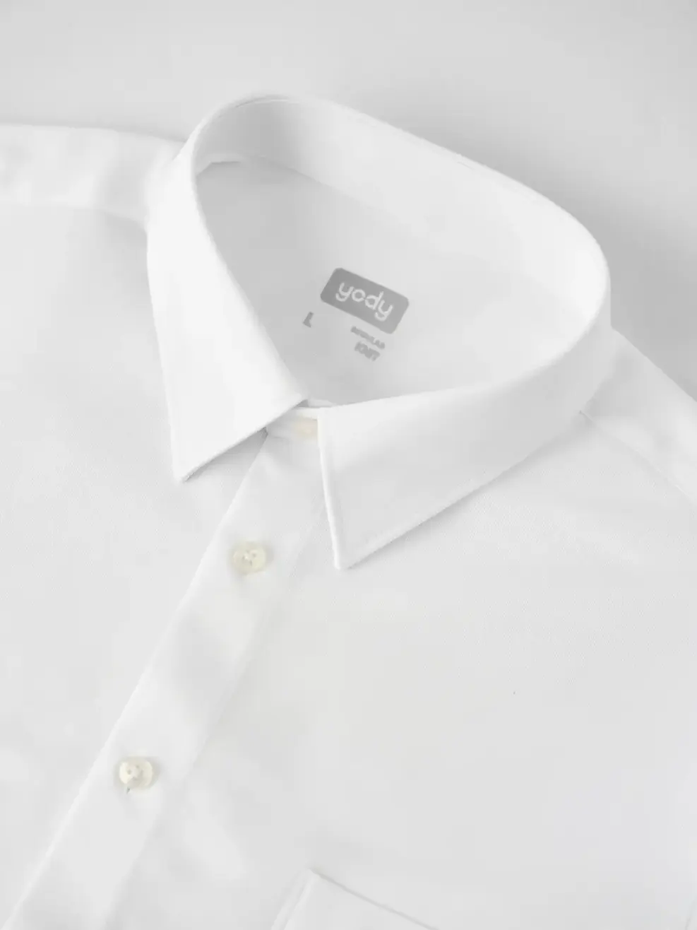 Áo Sơ-mi Nam Dài Tay Knit Túi Ngực -  Trắng 062 - M