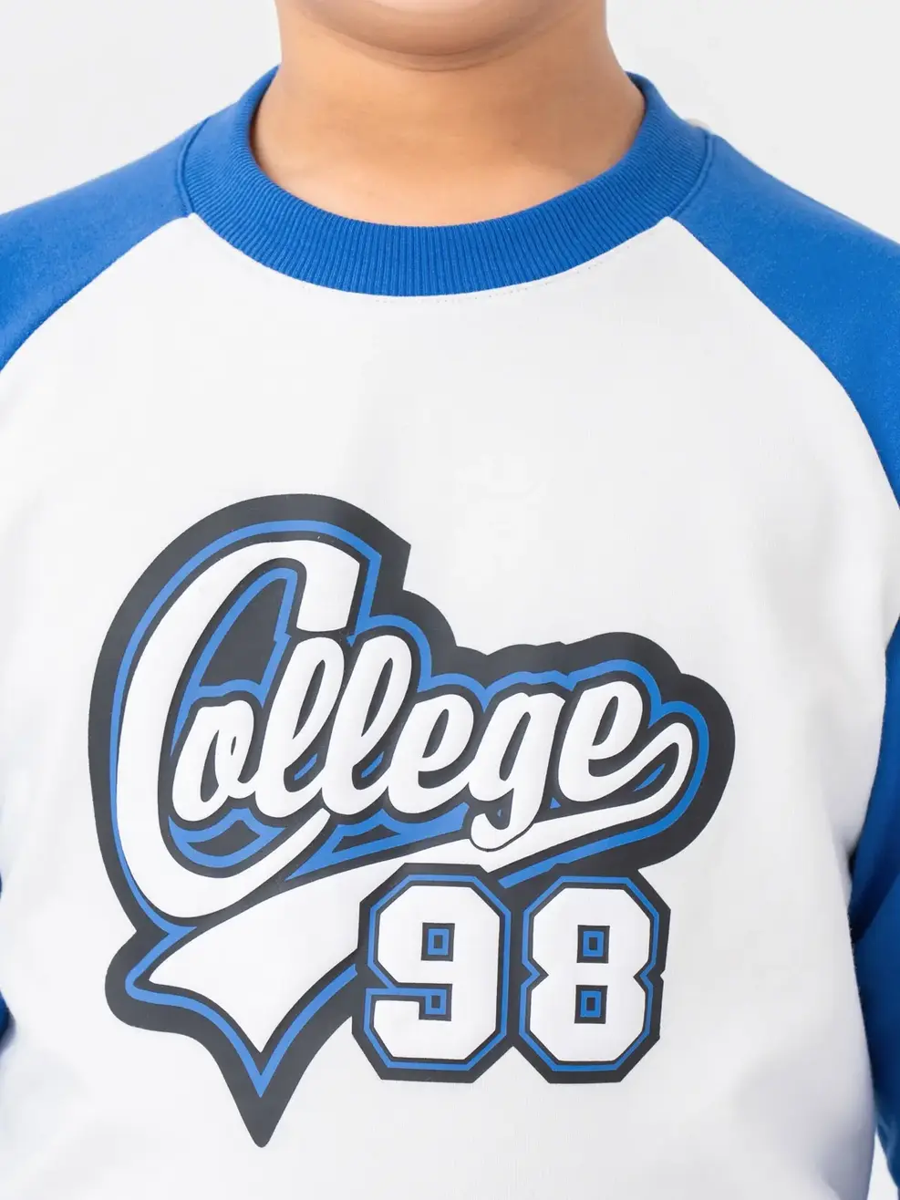 Bộ Thu Đông Kid Nhỏ Tay Raglan - Xanh coban - 2