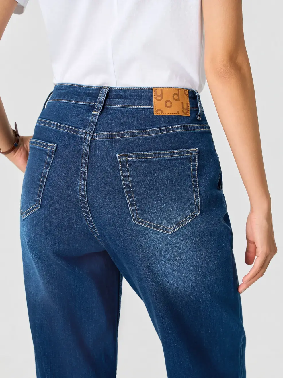 Quần Jeans Nữ Baggy Xếp Ly - Màu chàm 002 - 26