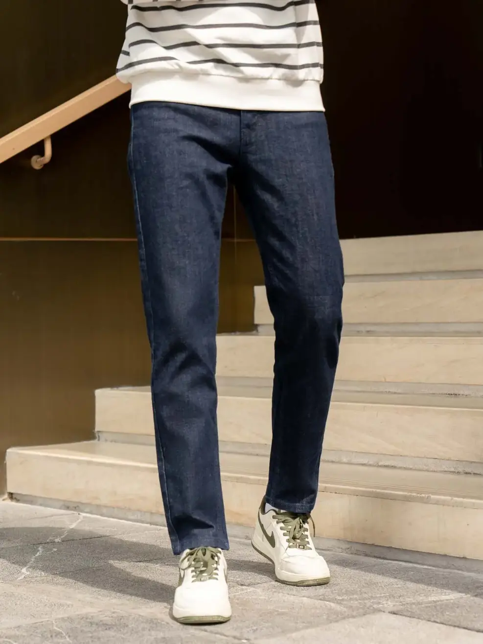 Quần Jeans Nam Slim Cotton Mĩ Co Giãn - Xanh đậm - 28