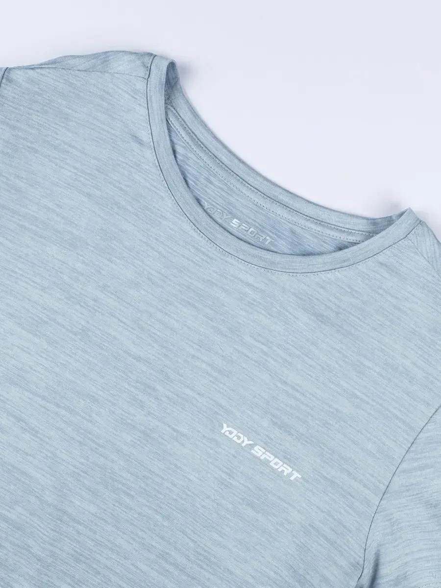T-shirt thể thao nữ melange in keep going - Ghi - M
