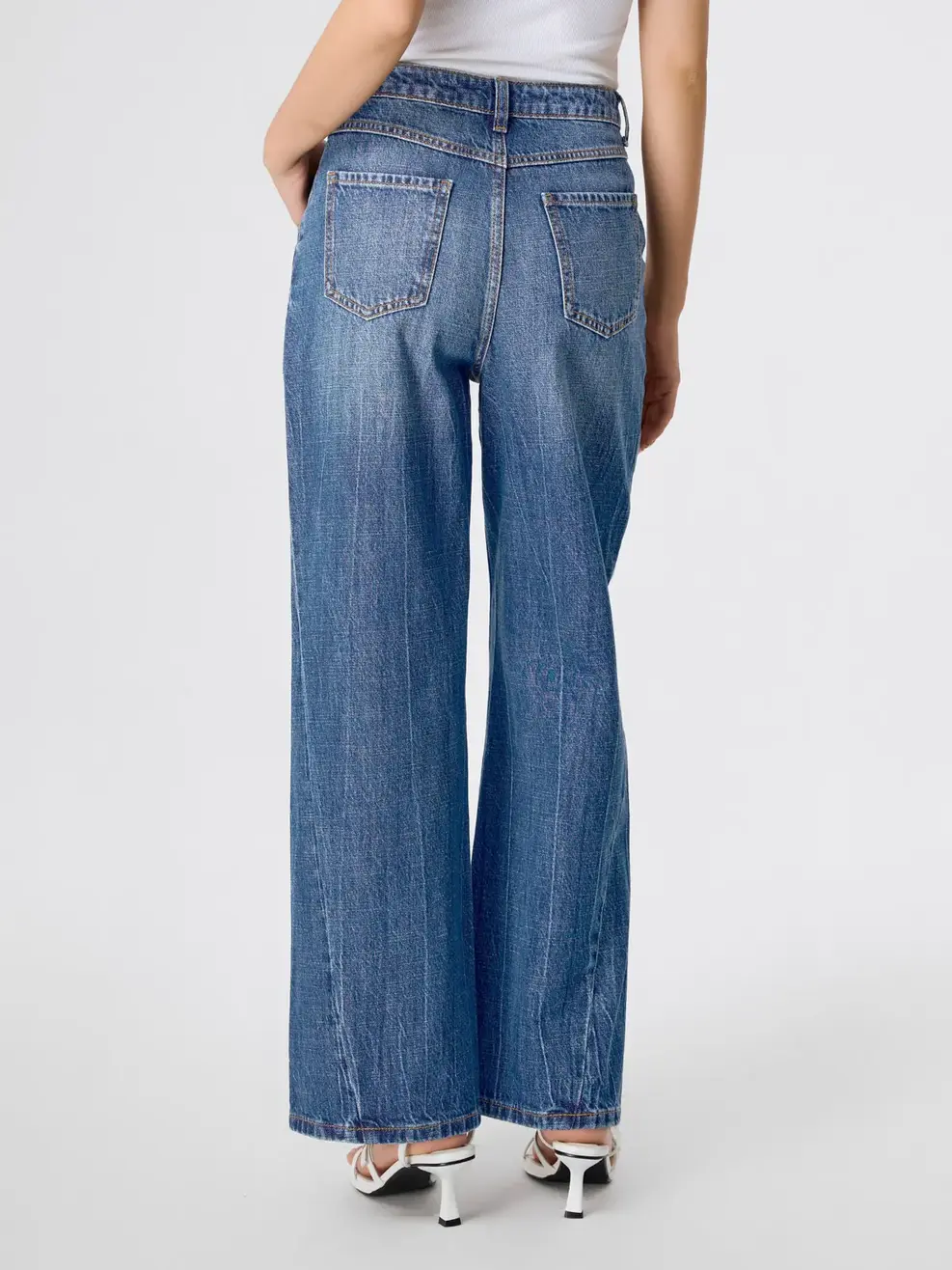 Quần Jeans Gai Xanh Ống Suông Vặn - Màu chàm 002 - 26