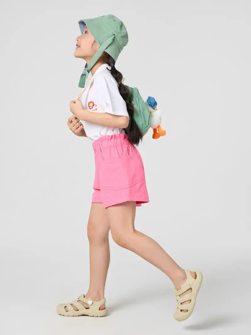 Quần Shorts Bé Gái Túi Ốp - HỒNG065 - 2-3