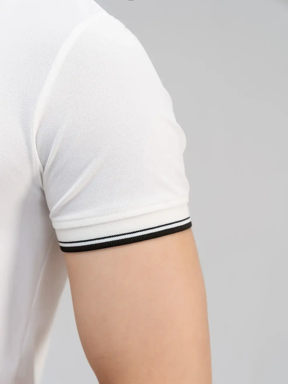 Áo polo nam airy cool bo kẻ - Trắng kem - 4XL