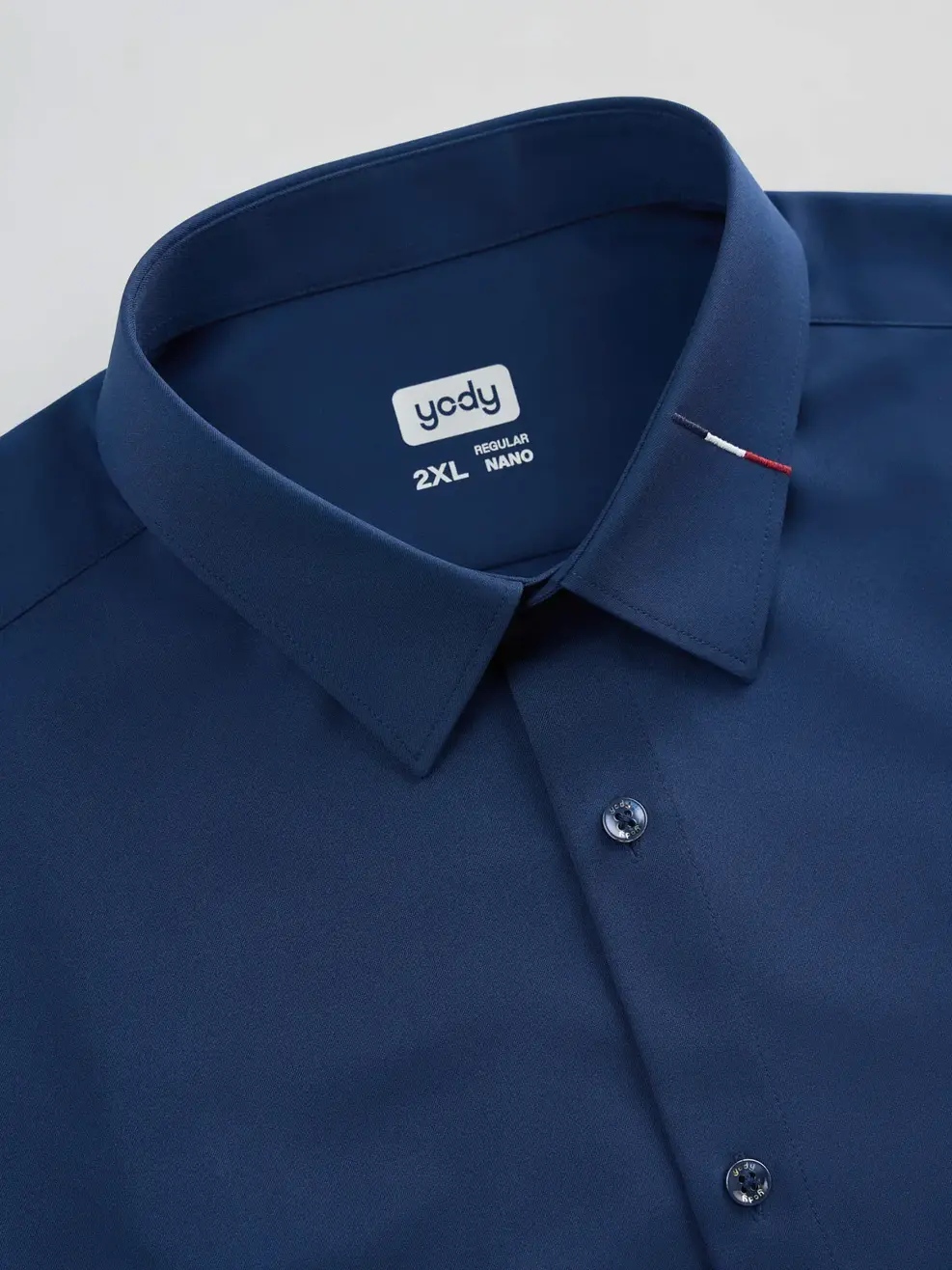 Sơ Mi Dài Tay Nam Nano Thêu Cổ - Tím than - M