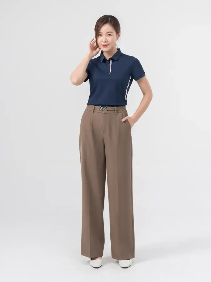 ÁO POLO NỮ ICE CAFE IN SƯỜN - Navy - S