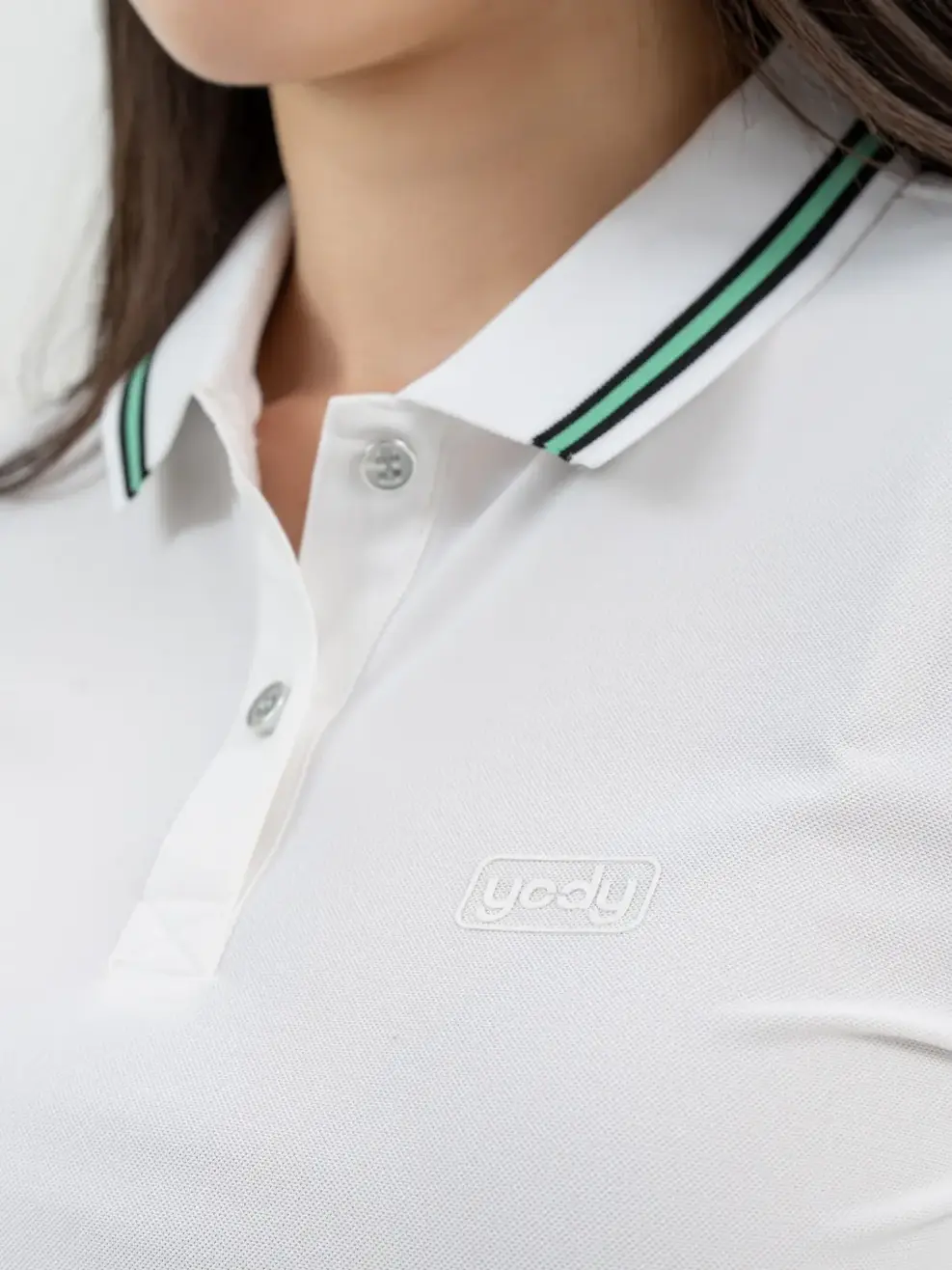 Polo Nữ Airycool Phối Cổ - Trắng - S