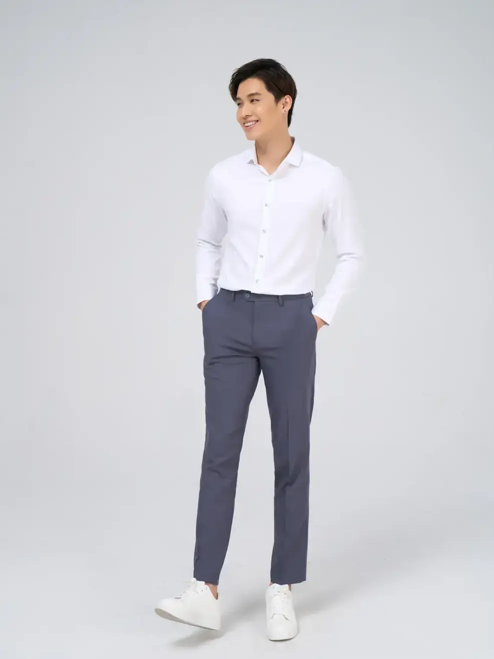 Áo Sơ Mi Nam Dài Tay Nano Chống Nhăn Khử Mùi ( Smm4073) - Trắng 033 - M