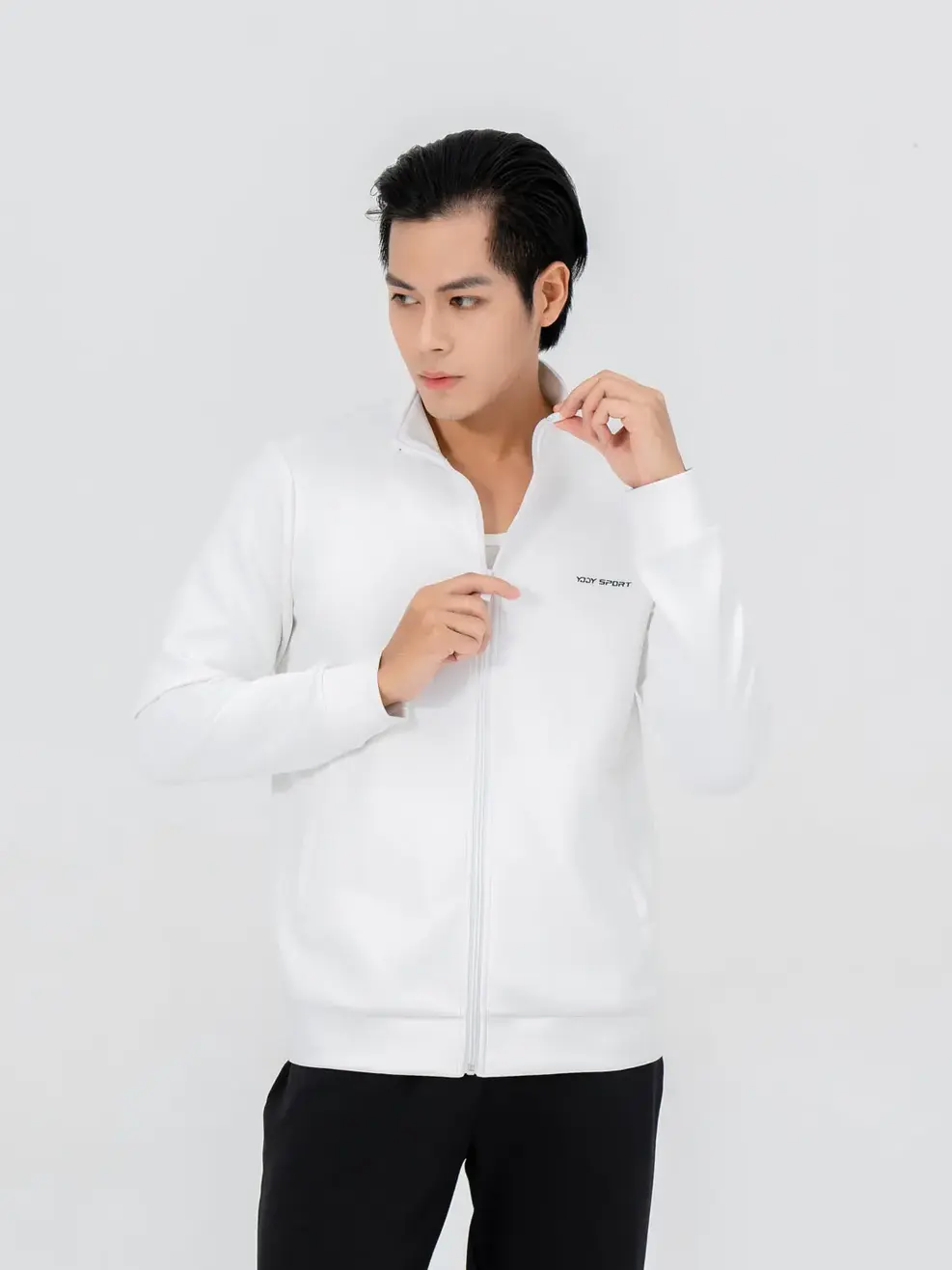 Áo khoác thể thao nam bo gấu  - Trắng - M