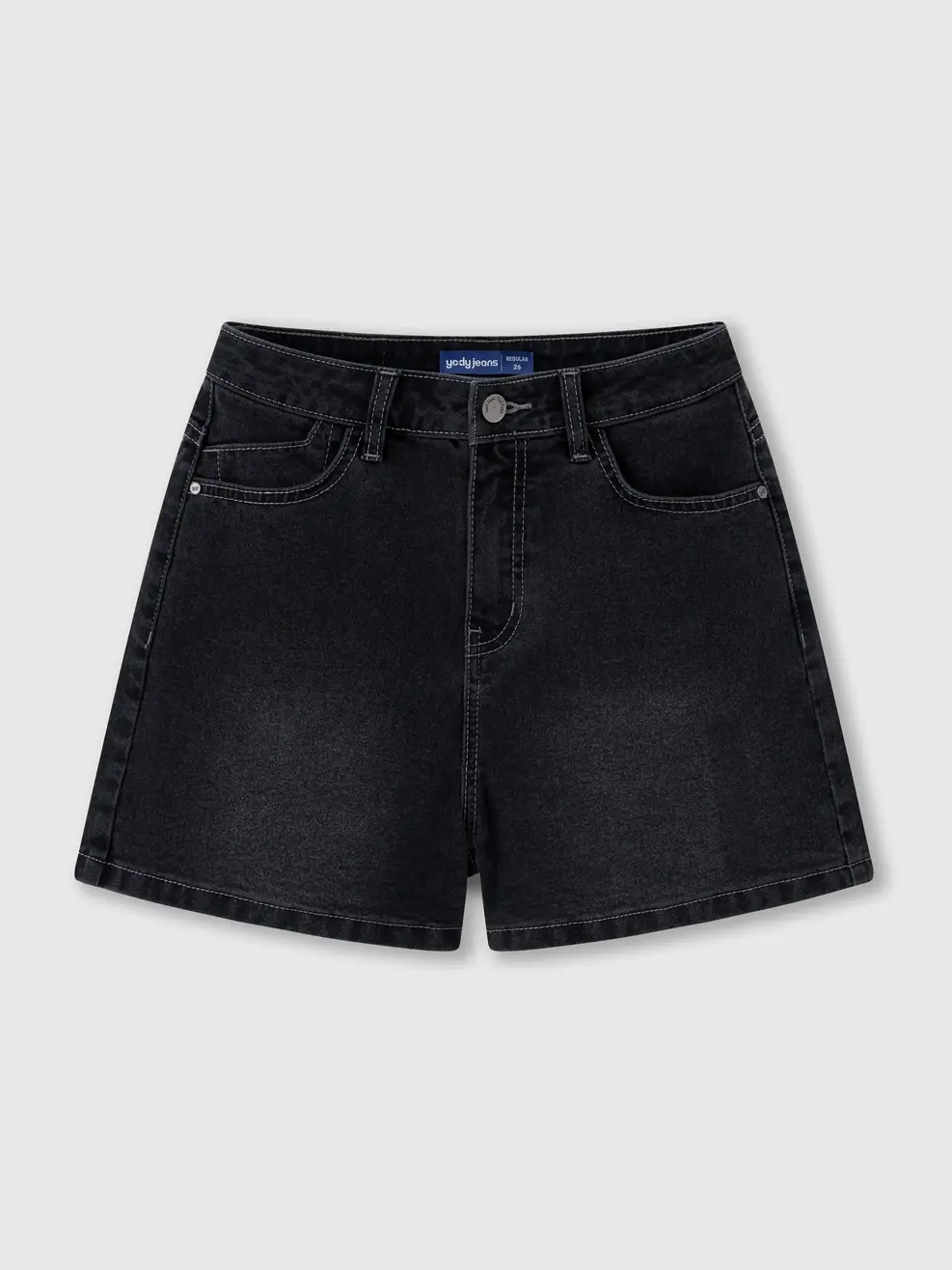 Quần Short Jeans Nữ Regular - Đen 012 - 26