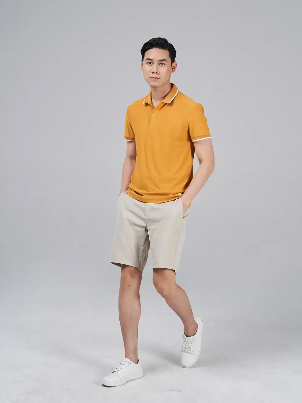 Áo Polo Nam Airycool Bo Quả Trám (APM5083) - VÀNG 018 - L