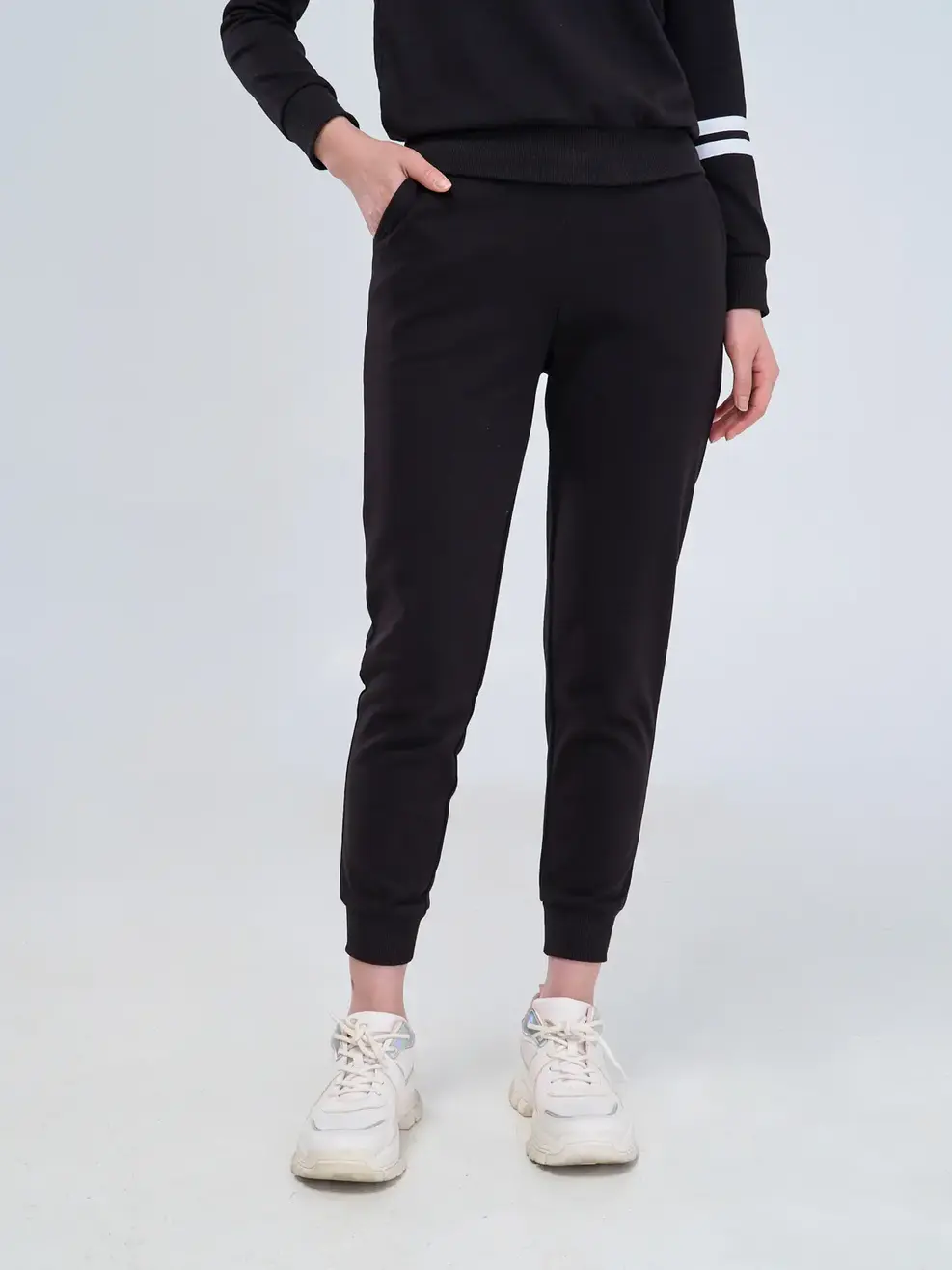 Bộ da cá phối bo - Đen - S