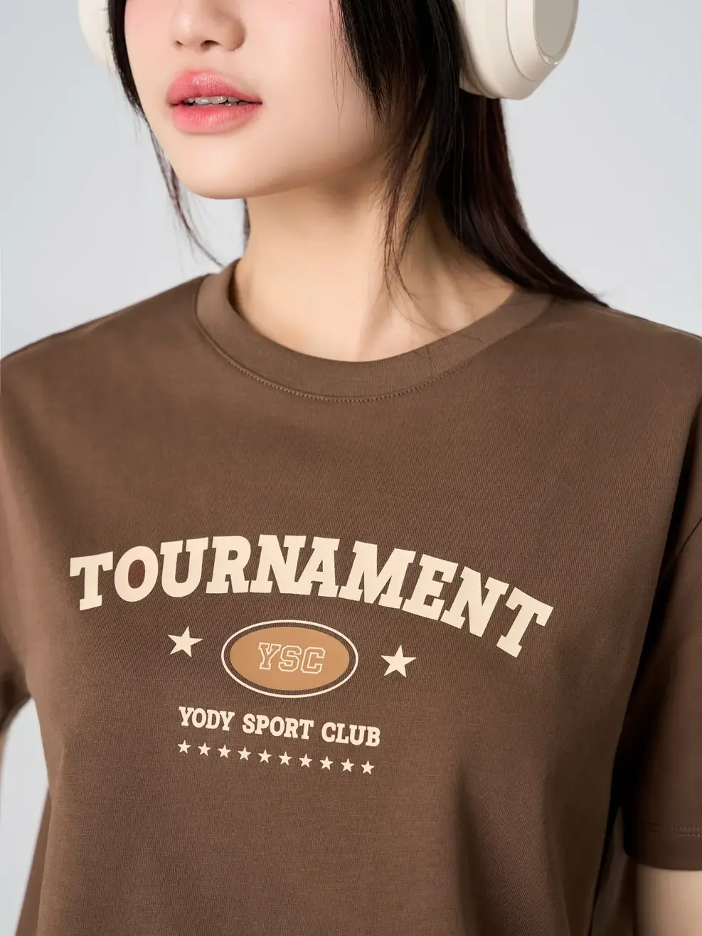 Bộ Đồ In Ngực Áo - Màu nâu 002 - M