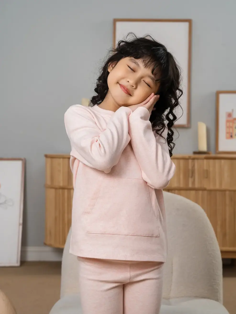 Bộ đồ kid trơn túi bụng - Hồng cam - 4