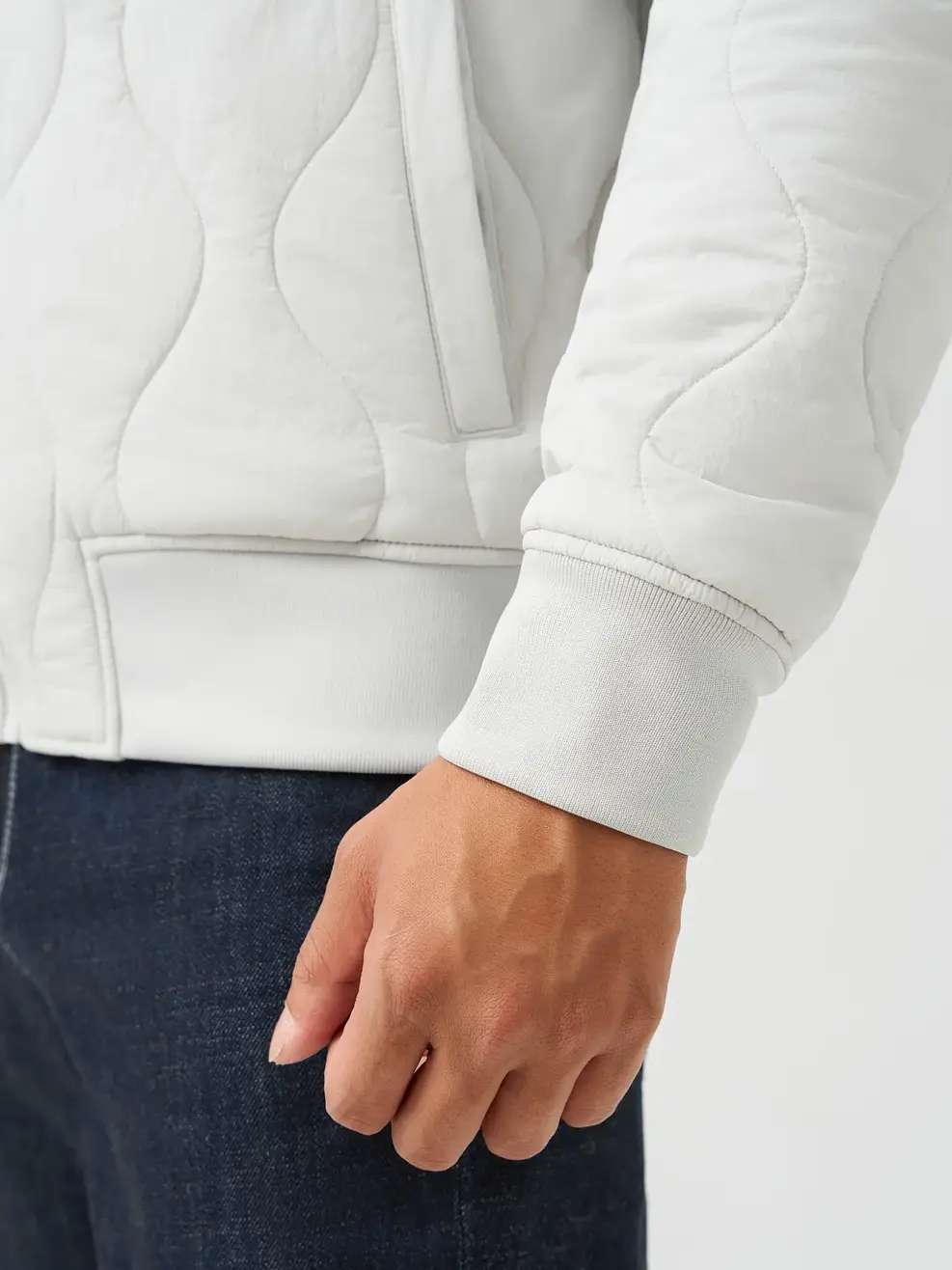 Áo Phao Bomber Nam Chần Sóng Kiểu - Xám 001 - L