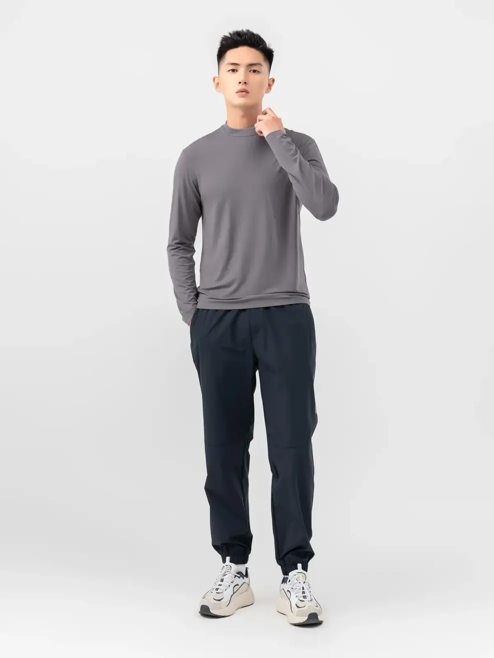 Quần Gió Thể Thao Nam In Running - Navy Đậm - M