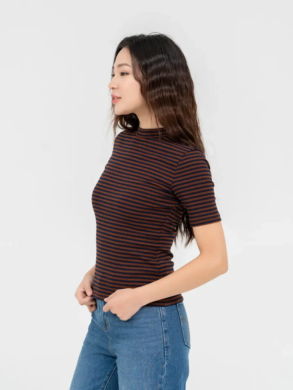 Áo Thu Đông Nữ Tay Lỡ - Nâu Navy - S