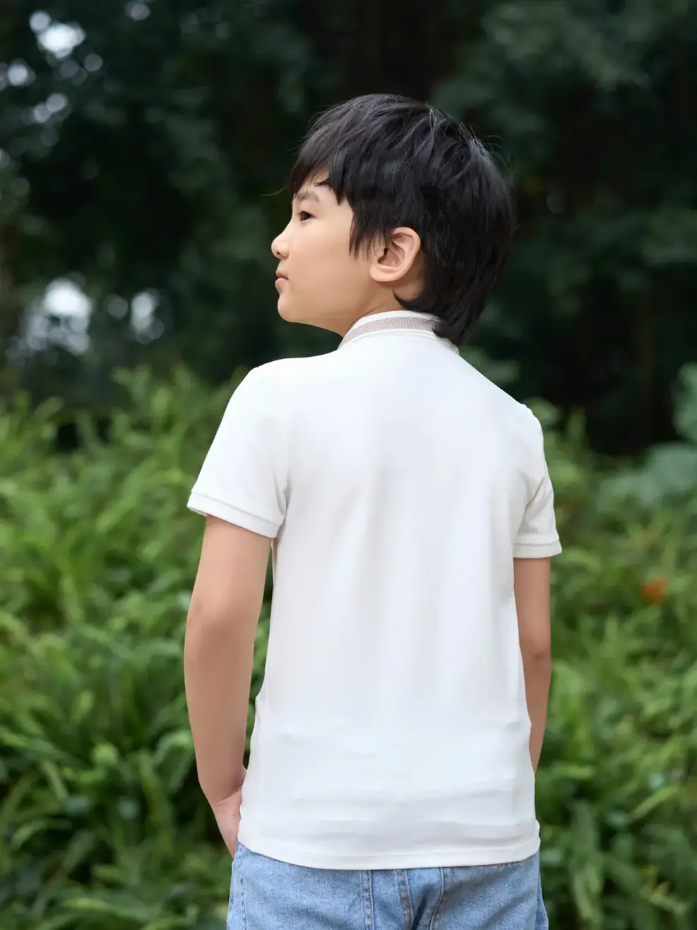 Áo Polo Trẻ Em Mắt Chim Bo PhốiKID3052) - Trắng - 12