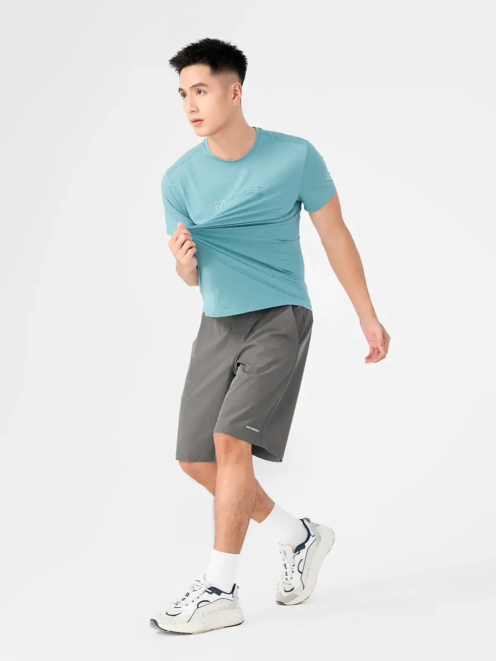 T-SHIRT THỂ THAO NAM RUN FAST - Xanh Ngọc. - L