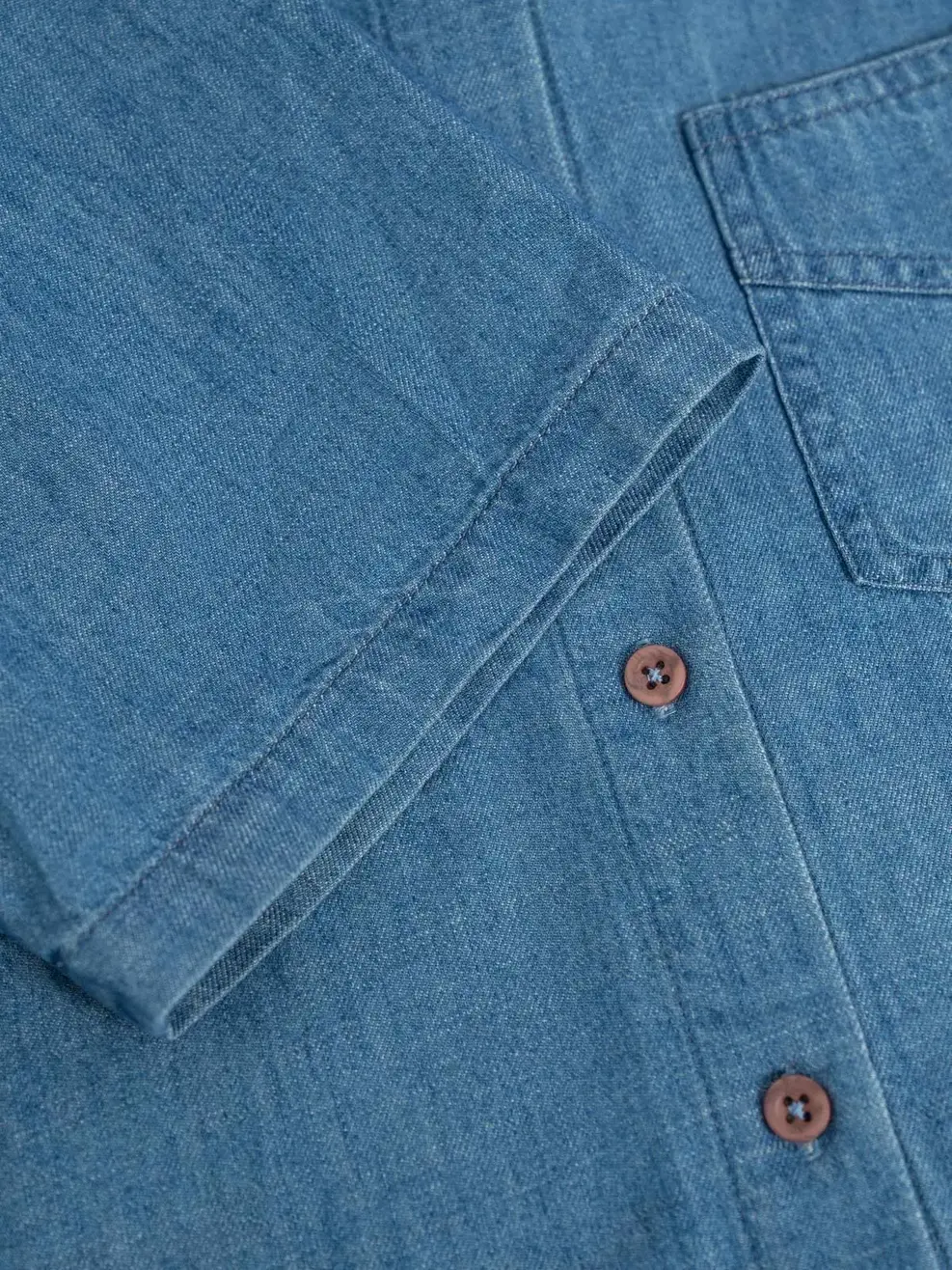 Áo Khoác Jeans Nữ Crop Mỏng Nhẹ - Xanh nhạt - S