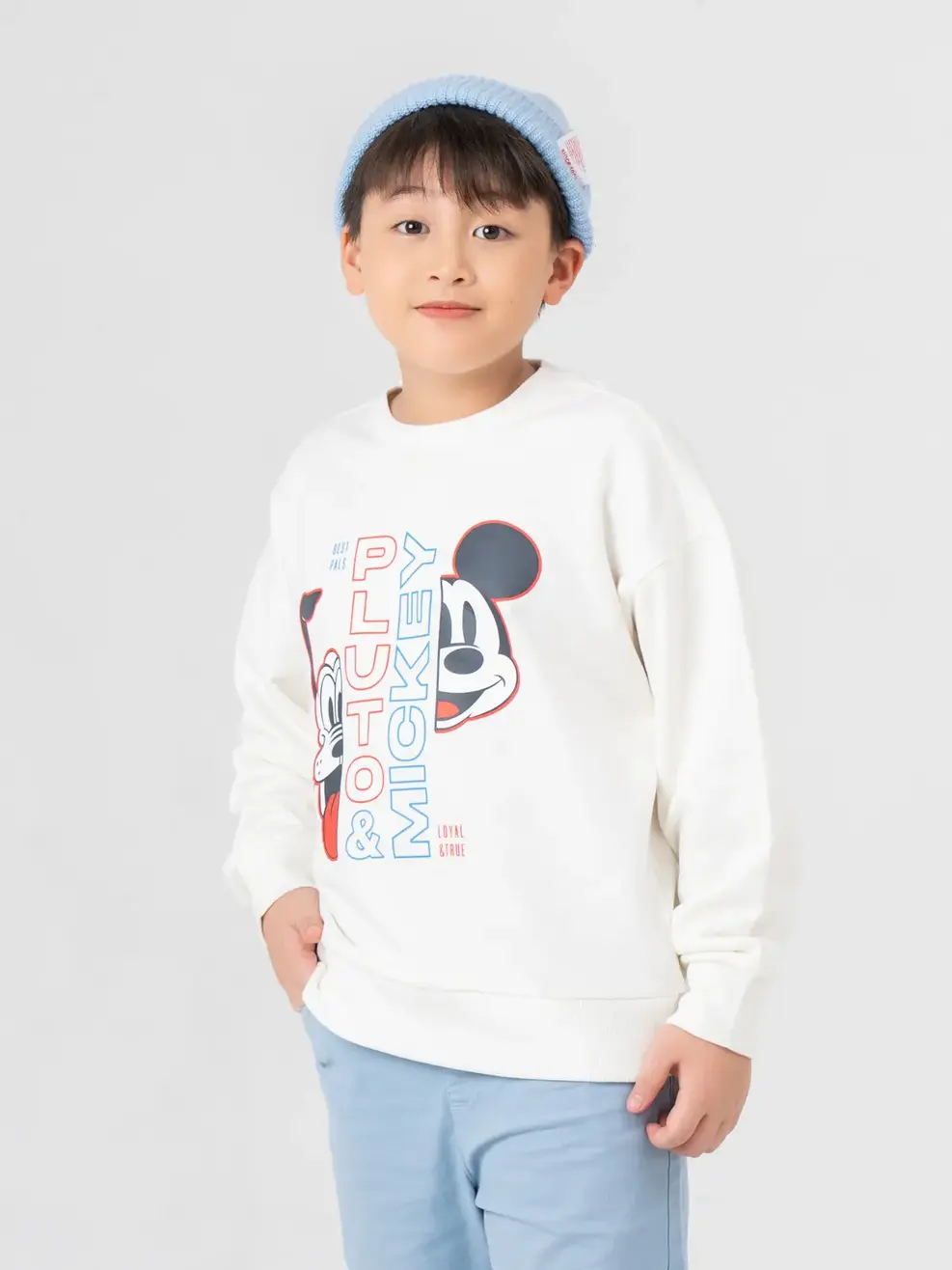 Áo Dài Tay Kid Mickey Friends							 - Trắng. - 10