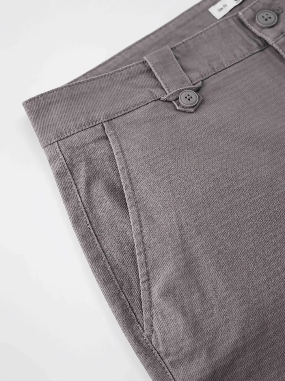 Quần Kaki Nam Có Cá Đỉa Thân Trước - Ghi Đậm - 29