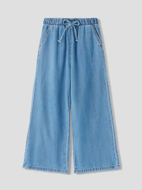 Quần Jean Kid Nữ Suông Cạp Chun