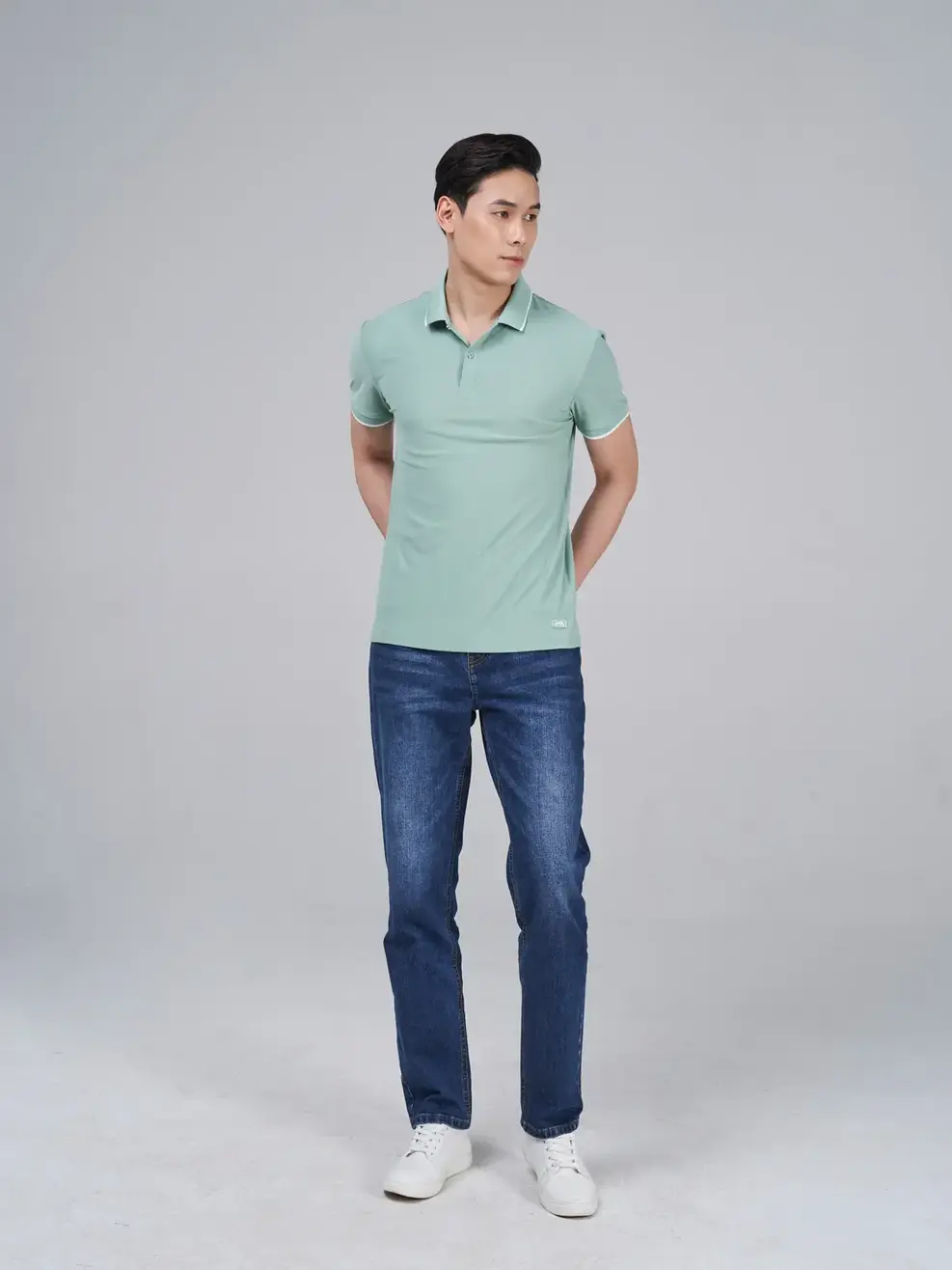 Áo Polo nam Airycool bo quả trám - Xanh mint - 4XL