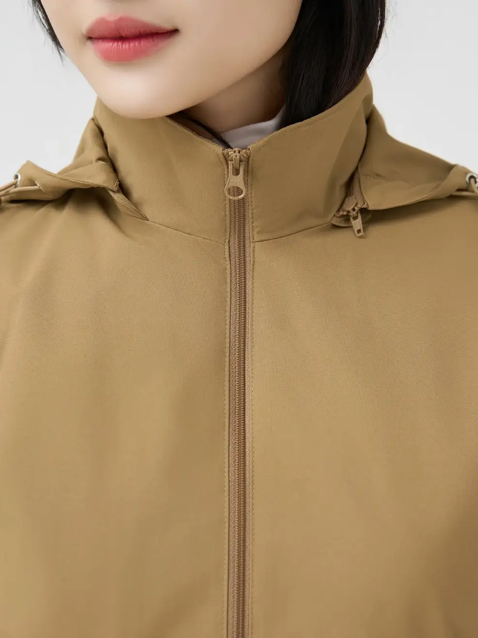 Áo Khoác Gió Nữ Basic -  Nâu 218 - S