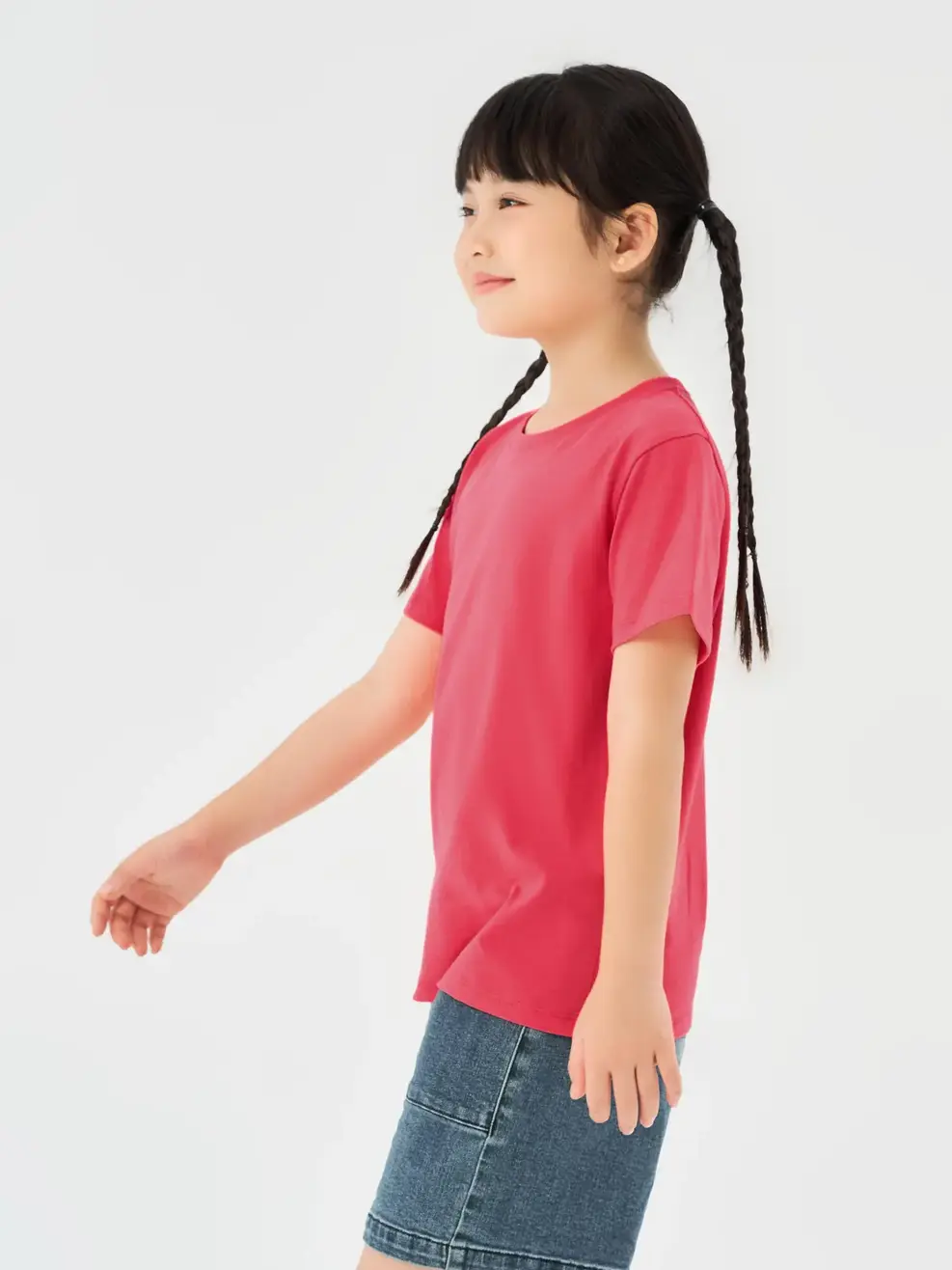 T-shirt Kid Bé Cơ Bản Cotton Usa - Hồng - 2
