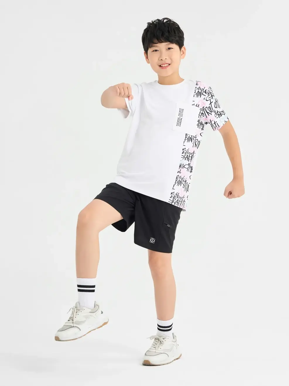 Áo Thun Sport Ngắn Tay Trẻ Em - Trắng - 8