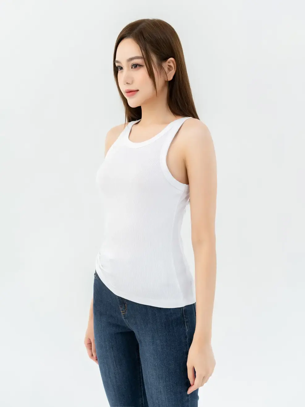 Áo 2 Dây Nữ Dáng Ôm Tôn Dáng - Trắng - S