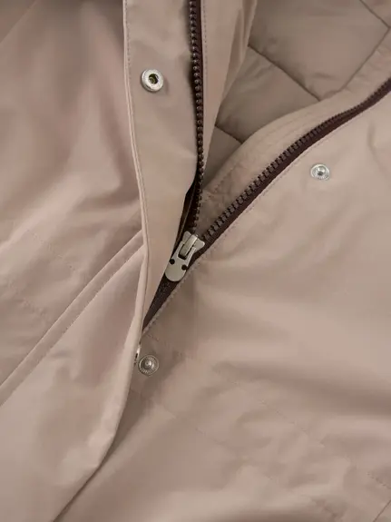 Áo Phao Vip Nữ Chần Ẩn Siêu Ấm - Nâu 111 - S-thumbnail