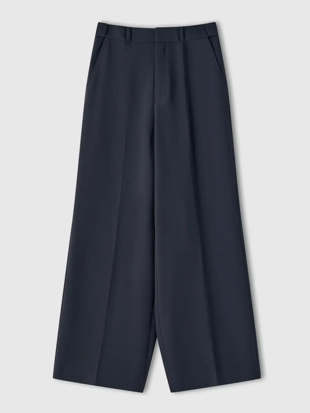 Quần wide leg essential - ĐEN 002 - S