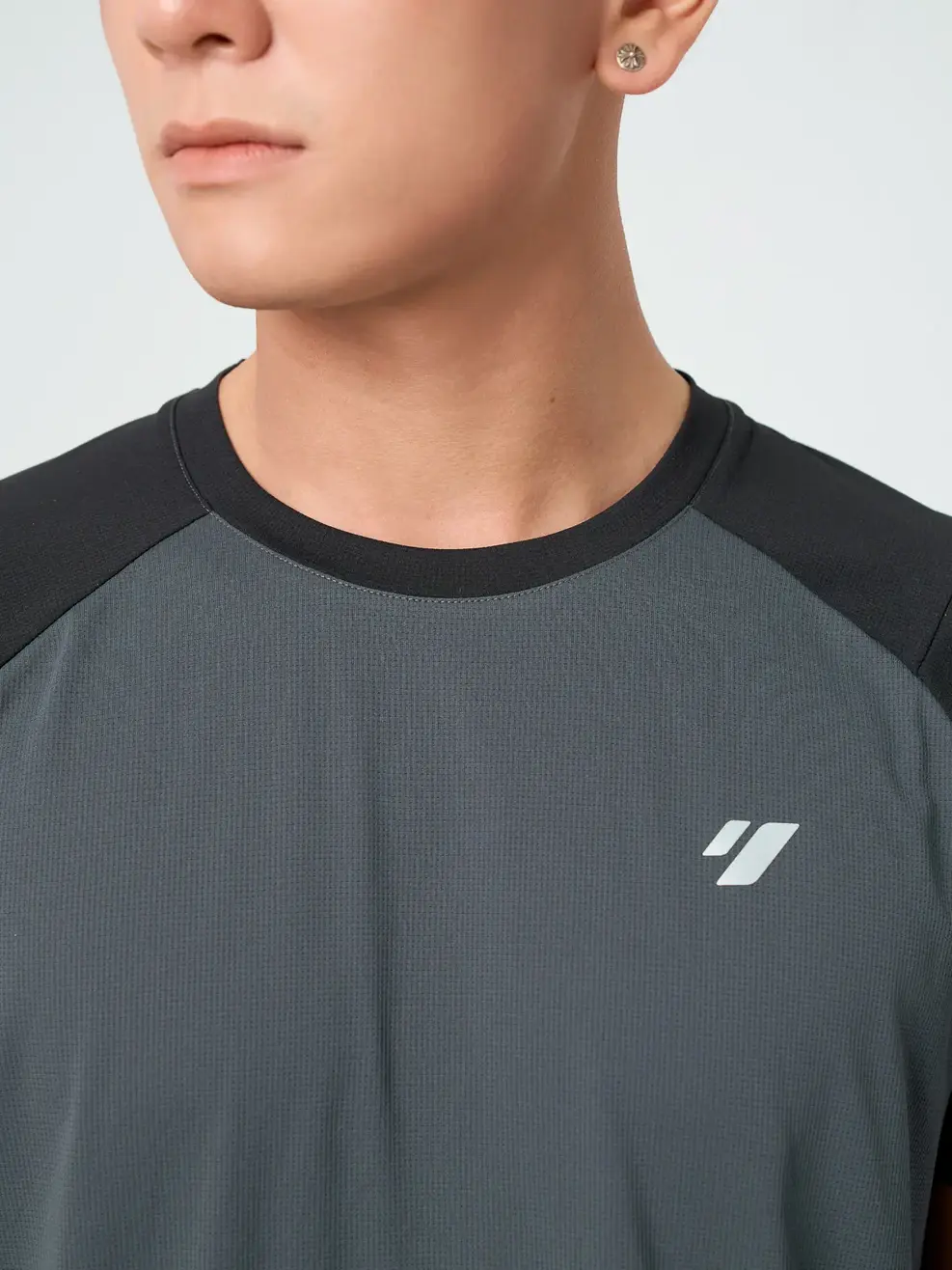 Áo Phông Thể Thao Tay Raglan Phối Màu - Than chì 002 - M