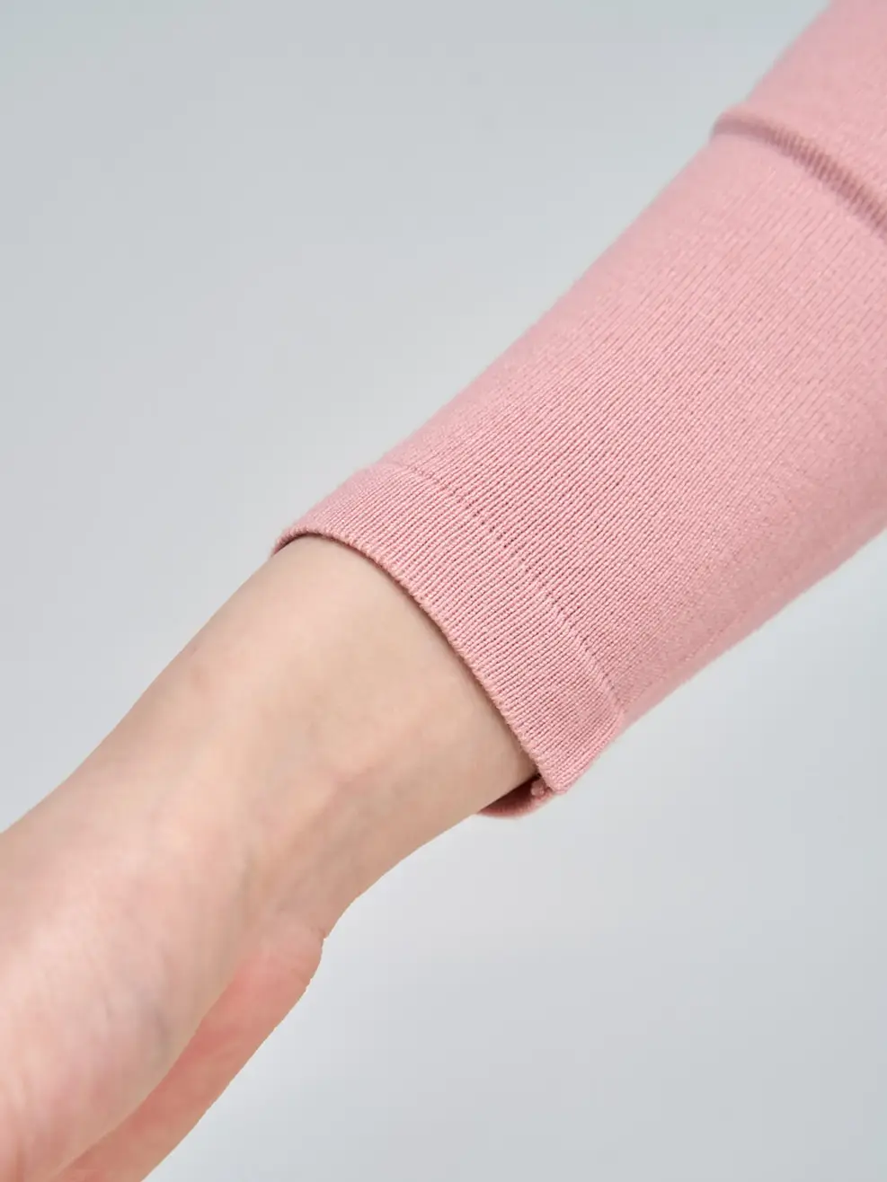 Áo len nữ cổ 3 cm cơ bản mỏng - Hồng - M