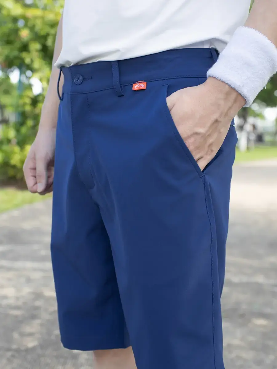Quần short nam thể thao túi hậu nổi - Xanh đậm - 30