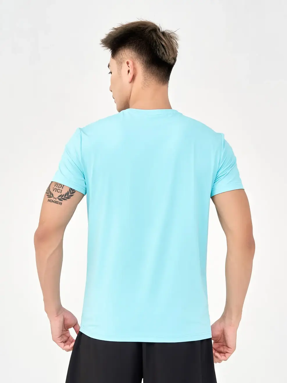 T- Shirt Nam Thể Thao In Ngực Limited - Xanh dương - XL