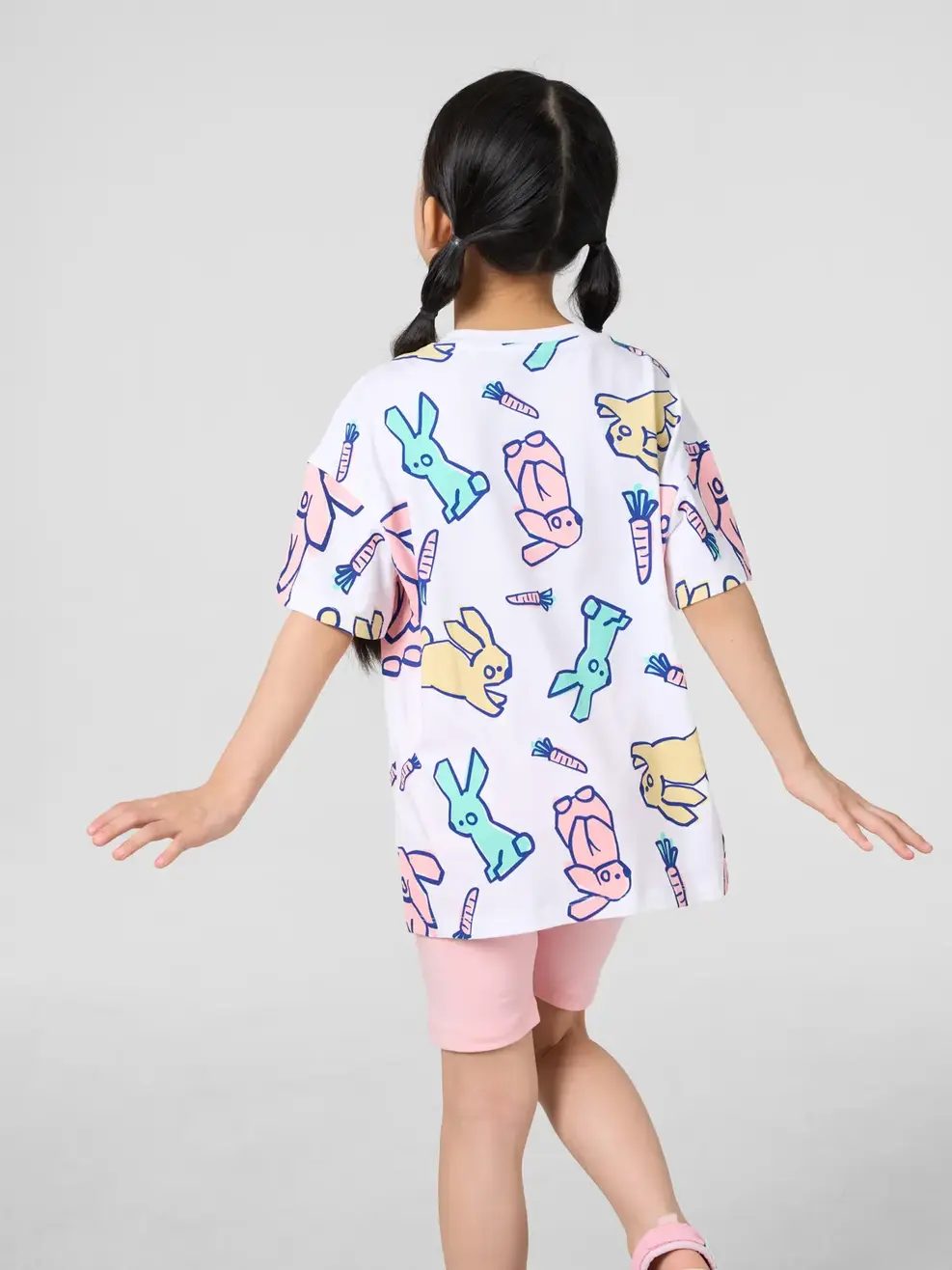 Bộ Đồ In Tràn Chú Thỏ - Trắng 001 - 2-3