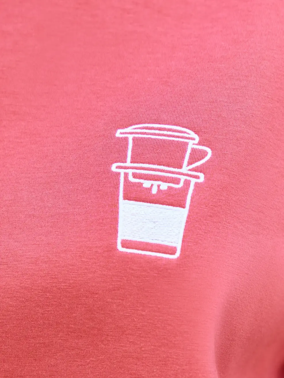 Áo nỉ nữ gia đình thêu COFFEE - Hồng - XL
