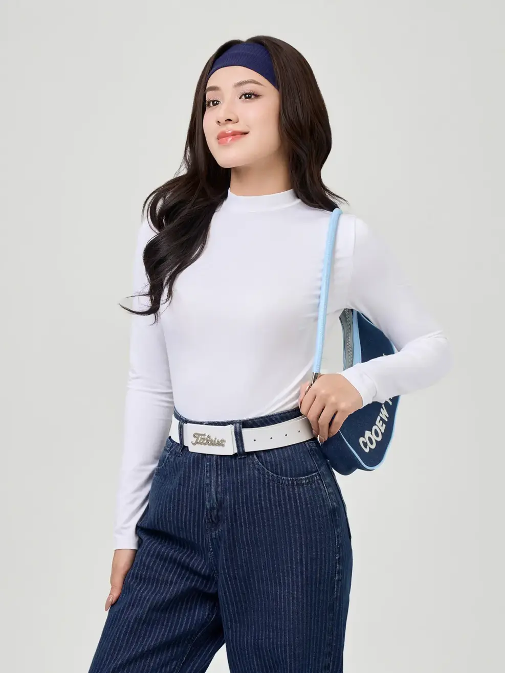 Áo CozyFit nữ giữ nhiệt cổ cao-Trắng 001 - S