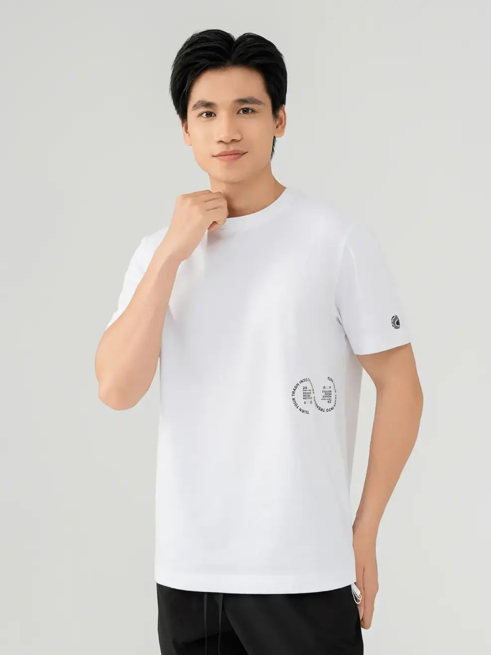 Áo Phông Nam 24H - Trắng - M