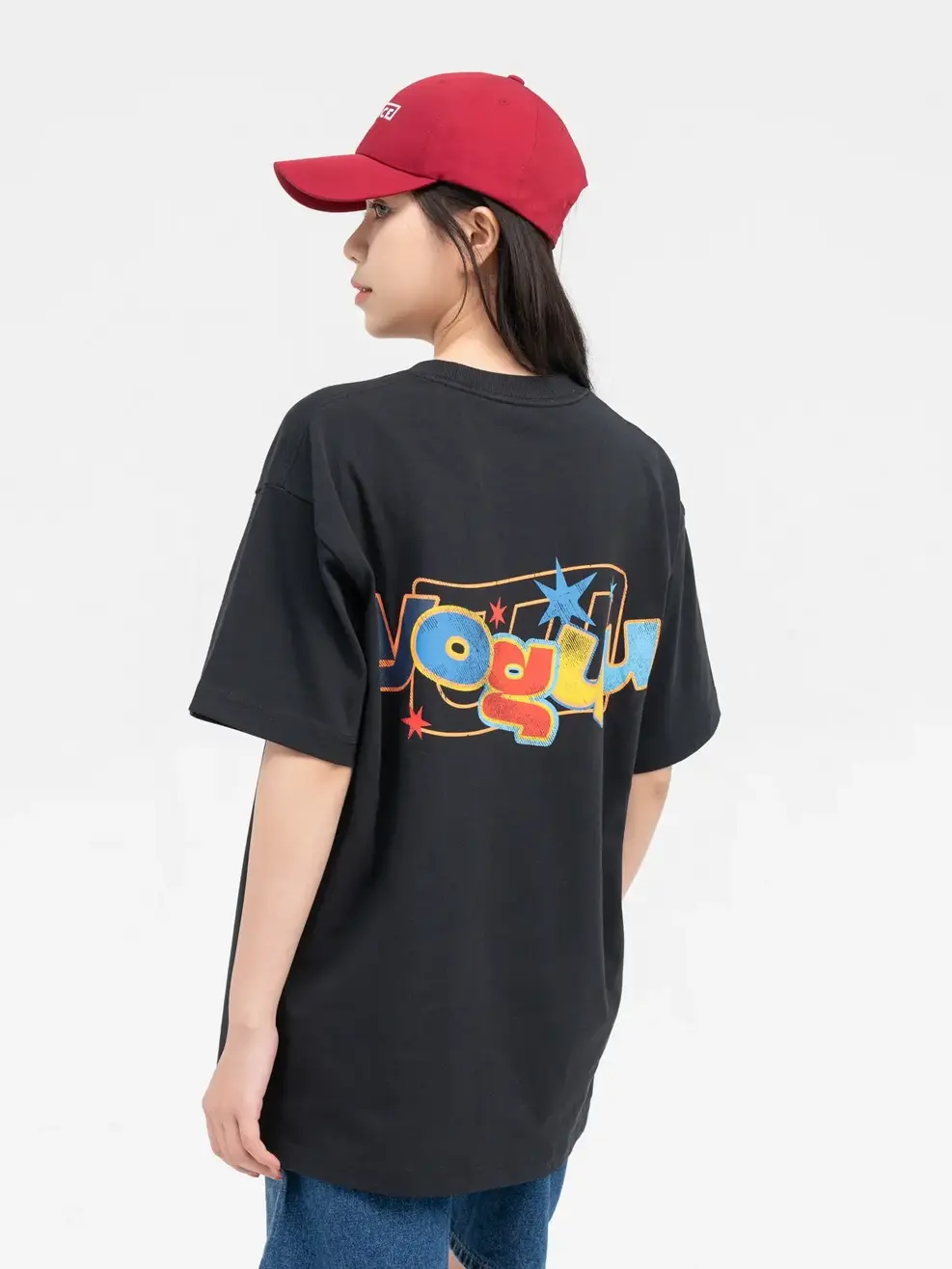 Áo T-shirt Yoguu Sticker - Đen - 1