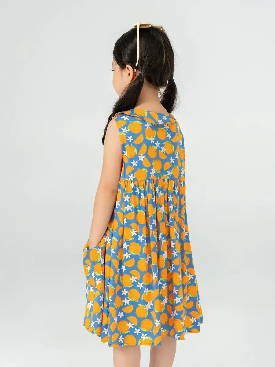Váy kid nữ hoạ tiết - Xanh - 4